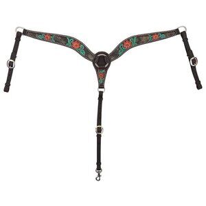 Circle Y Cactus Filigree & Flowers Breast Collar Western Tack